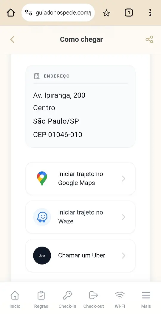 Botões Uber Waze Maps